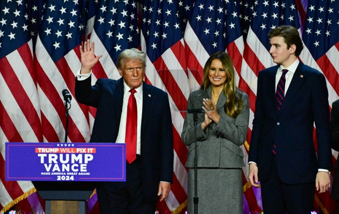 Donald, Melania, and Barron Trump During the Elections