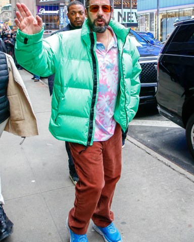 Adam Sandler is seen exiting 'Good Morning America' Show on March 22, 2023 in New York City.
'Good Morning America' TV show, New York, USA - 22 Mar 2023