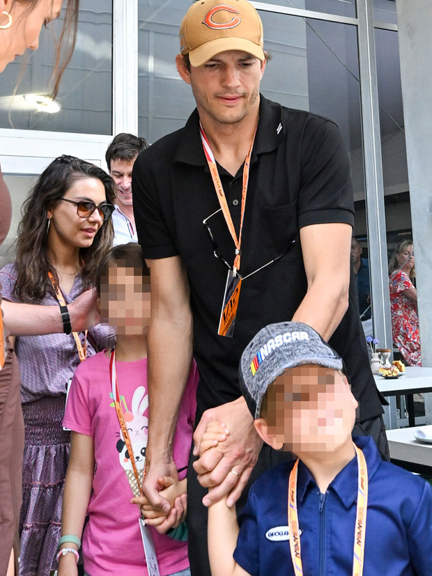 Ashton Kutcher and Mila Kunis with kids
