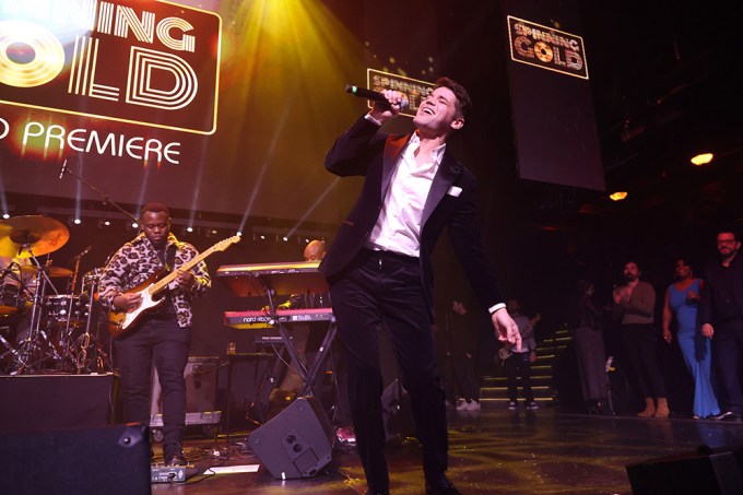 Jeremy Jordan Performing At The ‘Spinning Gold’ Premiere