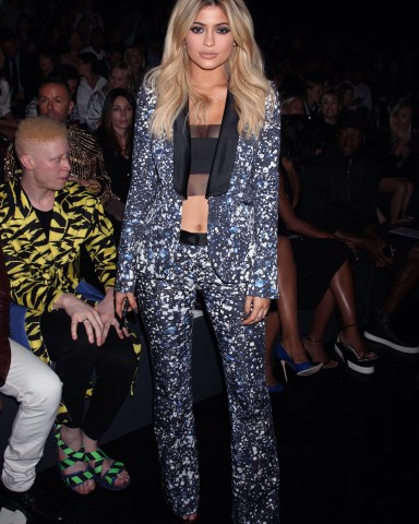 Kylie Jenner front row
Prabal Gurung show, Spring Summer 2016, New York Fashion Week, America - 13 Sep 2015
WEARING PRABAL GURUNG