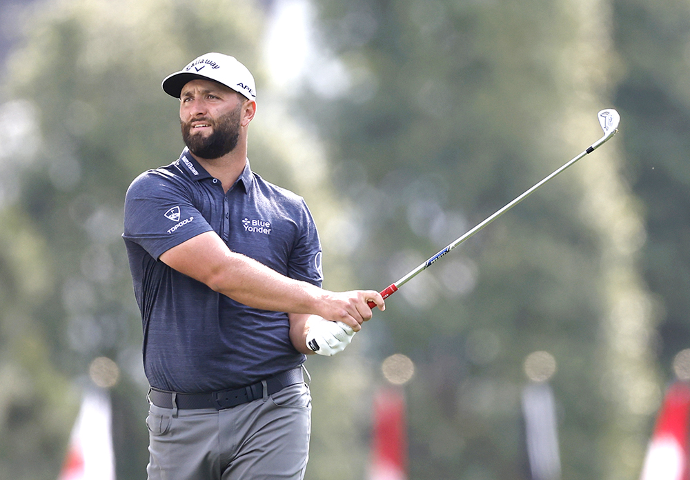 CAPTION CORRECTION:Mandatory Credit: Photo by John Angelillo/UPI/Shutterstock (13861100d)Jon Rahm of Spain hits his approach shot to the 1st hole in the first round of the Masters Tournament at Augusta National Golf Club in Augusta, Georgia on Thursday, April 6, 2023.2023 Masters, Augusta, Georgia, United States - 06 Apr 2023