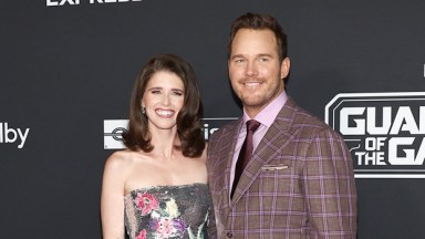 chris pratt and wife GOTG premiere