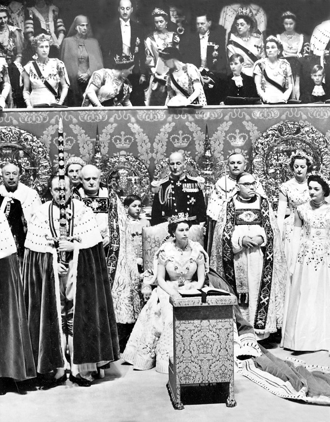 Queen Elizabeth Sits In Front Of The Royal Box