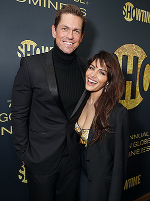 Steve Howey and Sarah Shahi