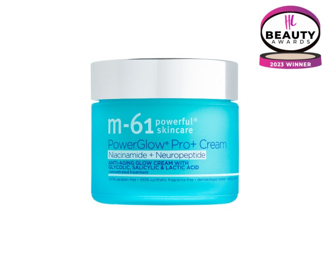 BEST MOISTURIZER – M-61 PowerGlow Pro+ Niacinamide+Neuropeptide Cream, $88, bluemercury.com