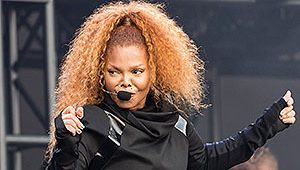 Janet Jackson performing.