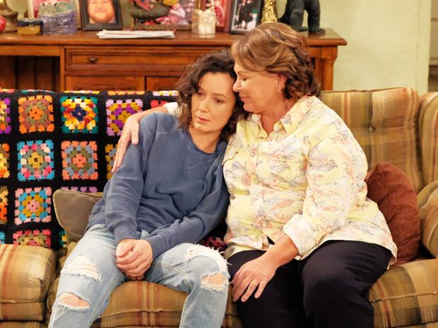 Roseanne Barr and Sara Gilbert