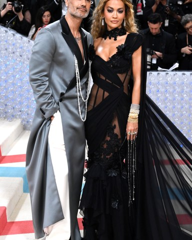 Taika Waititi and Rita Ora
The Metropolitan Museum of Art's Costume Institute Benefit, celebrating the opening of the Karl Lagerfeld: A Line of Beauty exhibition, Arrivals, New York, USA - 01 May 2023