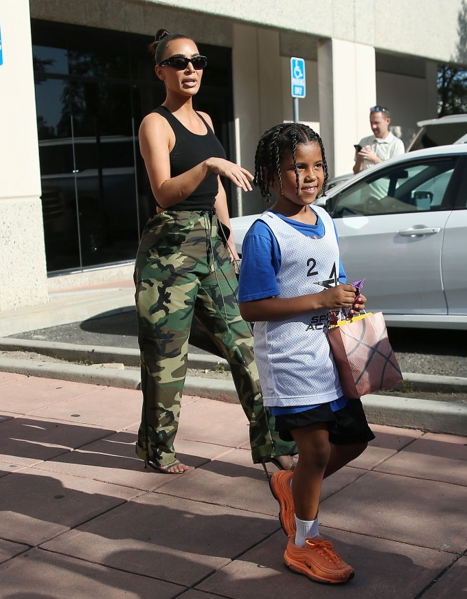 Kim Kardashian & son, Saint