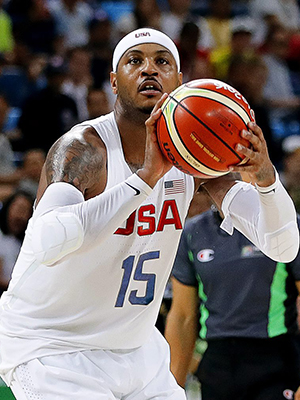 Carmelo Anthony of the Usa in Action During the Men's Basketball Preliminary Round Game Between the Usa and France at the Rio 2016 Olympic Games at the Carioca Arena 1 in the Olympic Park in Rio De Janeiro Brazil 14 August 2016 Brazil Rio De Janeiro
Brazil Rio 2016 Olympic Games - Aug 2016