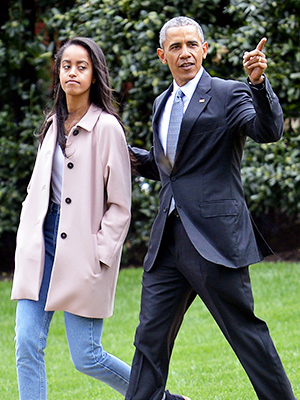 Barack and Malia Obama