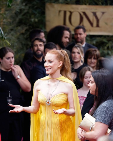 Jessica Chastain arrives on the red carpet at The 76th Annual Tony Awards at United Palace Theatre on June 11, 2023 in New York City.
76th Annual Tony Awards in New York, United States - 11 Jun 2023