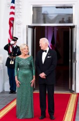 US President Joe Biden, First Lady Jill Biden and Narendra Modi, India's prime minister, during an arrival on the North Portico of the White House ahead of a state dinner in Washington, DC, US, on Thursday, June 22, 2023. Biden and Modi announced a series of defense and commercial deals designed to improve military and economic ties between their nations during a state visit today. Credit: Sarah Silbiger / Pool via CNP. 22 Jun 2023 Pictured: US President Joe Biden, right, and First Lady Jill Biden wait to greet Indian Prime Minister Narendra Modi, not pictured, during an arrival on the North Portico of the White House ahead of a state dinner in Washington, DC, US, on Thursday, June 22, 2023. Biden and Modi announced a series of defense and commercial deals designed to improve military and economic ties between their nations during a state visit today. Credit: Al Drago / Pool via CNP. Photo credit: Sarah Silbiger - Pool via CNP / MEGA TheMegaAgency.com +1 888 505 6342 (Mega Agency TagID: MEGA998886_007.jpg) [Photo via Mega Agency]