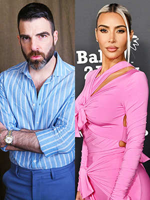 Zachary Quinto and Kim Kardashian