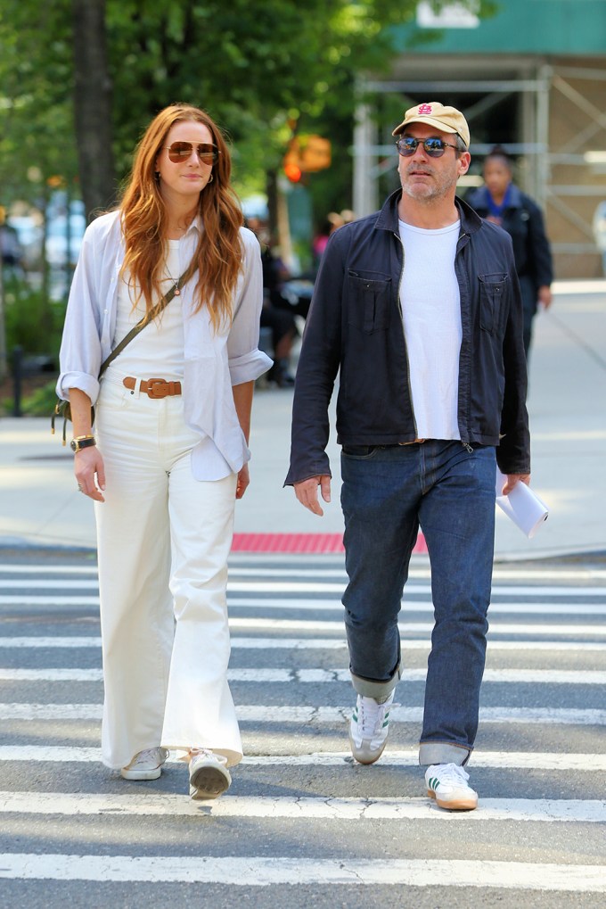 Jon Hamm & Anna Osceola Out In NYC