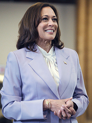 kamala harris gold dress