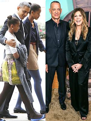 malia and sasha obama in greece with parents and tom hanks