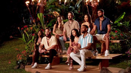 TEMPTATION ISLAND -- “Same “Island, New Twists” Episode 501 -- Pictured in this screengrab: (l-r) Leonila "Paris" Pedro, Nzubechukwu "Great" Ezihie, Kaitlin Tufts, Hall Toledano, Marisela Figueroa, Christopher Wells, Vanessa Valente, Roberto Maldonado  -- (Photo by: USA Network)