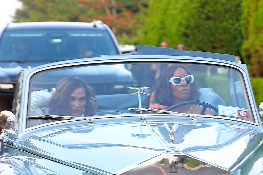 Tina Knowles and Kelly Rowland arrive in style at Michael Rubin's Fourth of July bash in the Hamptons