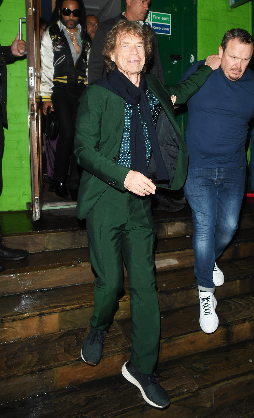 Moves Like Jagger Mick Jagger seen dancing in the street as he leaves his 80th Birthday Bash with his girlfriend Melanie Hamrick. Mick Jagger was seen leaving his 80th birthday party at London's Embargo Republica Nightclub in Chelsea at 3am. Mick was seen dancing down the stairs to his car where he put his arms in the air. The rolling stones legend seemed in high spirits leaving his big birthday bash.Pictured: Mick JaggerRef: SPL9339716 270723 NON-EXCLUSIVEPicture by: SplashNews.comSplash News and PicturesUSA: 310-525-5808 UK: 020 8126 1009eamteam@shutterstock.comWorld Rights