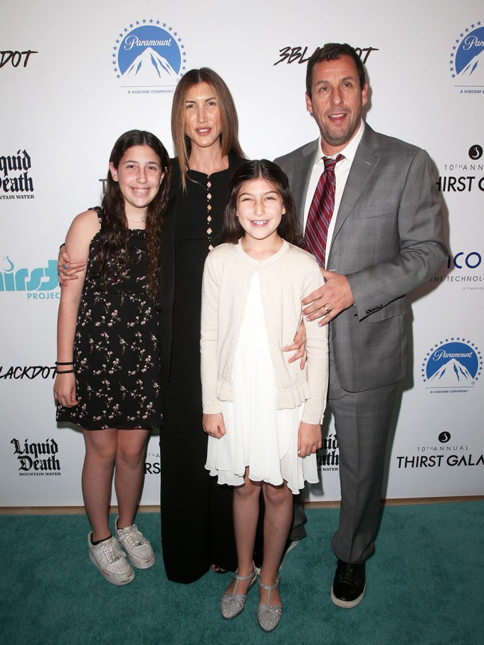 Adam & Jackie Sandler With Their Kids