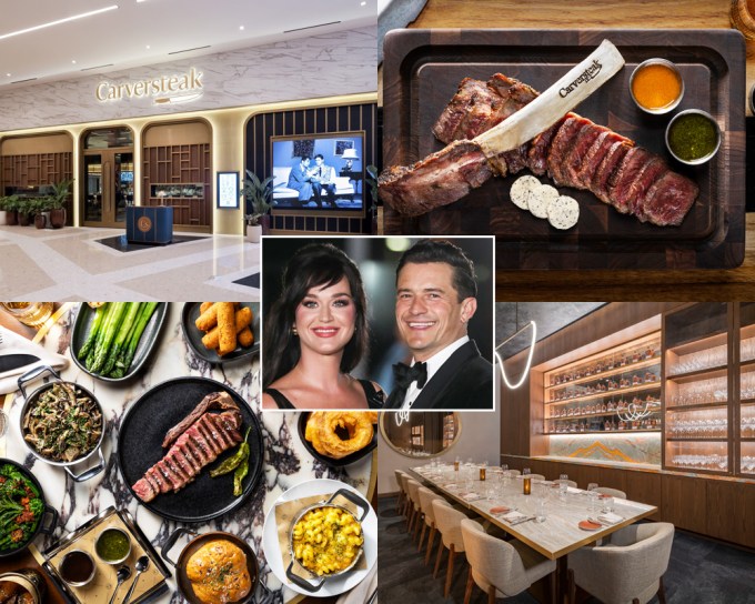 Katy Perry + Orlando Bloom at Carversteak