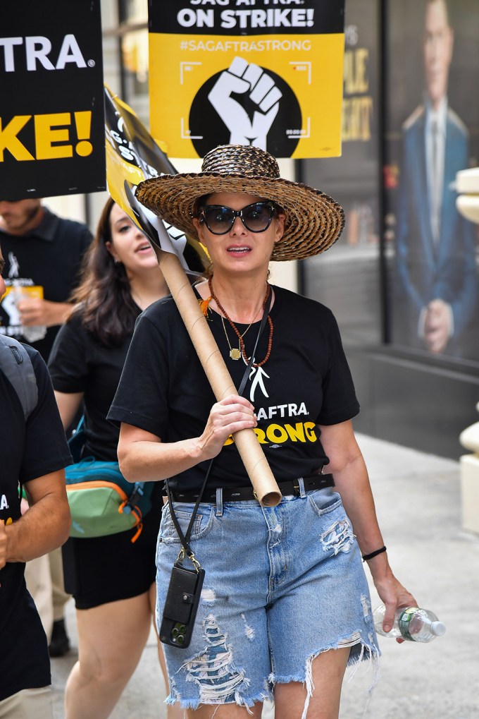 Debra Messing at the strike