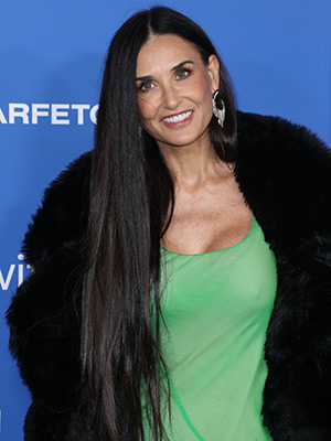 Demi Moore green bikini