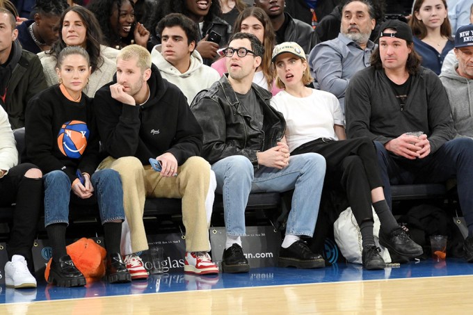 Jack Antonoff & Margaret Qualley Courtside at MSG