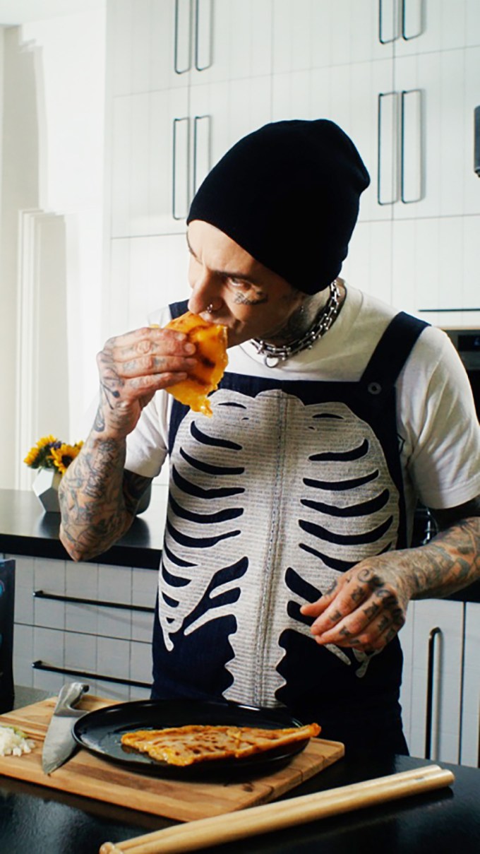 Travis Barker Enjoying Quesadilla Made with Violife