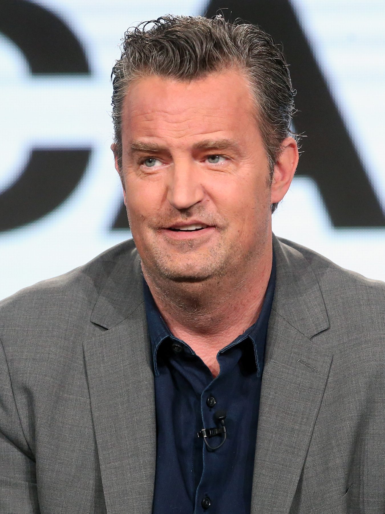 PASADENA, CA - JANUARY 13:  Actor Matthew Perry of the television show 'The Kennedys - After Camelot' speaks onstage during the REELZChannel portion of the 2017 Winter Television Critics Association Press Tour at the Langham Hotel on January 13, 2017 in Pasadena, California  (Photo by Frederick M. Brown/Getty Images)