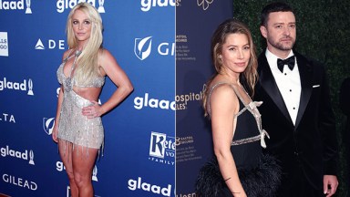 Britney Spears, Jessica Biel and Justin Timberlake