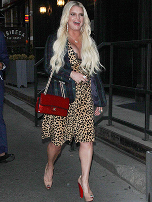 Jessica Simpson Rocks Leopard Dress and Dances to ‘With You’: Video
