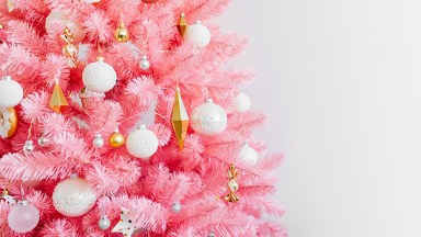 pink christmas tree