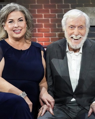 Arlene Silver and Dick Van Dyke at the CBS Original Special DICK VAN DYKE: 98 YEARS OF MAGIC, scheduled to air on the CBS Television Network. Photo: Monty Brinton/CBS ©2023 CBS Broadcasting, Inc. All Rights Reserved.