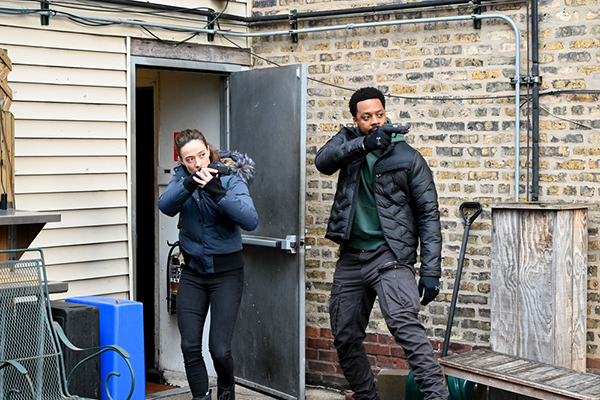 Marina Squerciati and LaRoyce Hawkins