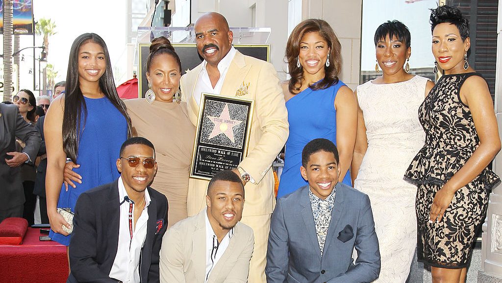 HOLLYWOOD, CA - MAY 13:  Steve Harvey with his family attend the ceremony honoring him with a Star on The Hollywood Walk of Fame held on May 13, 2013 in Hollywood, California.  (Photo by Michael Tran/FilmMagic)