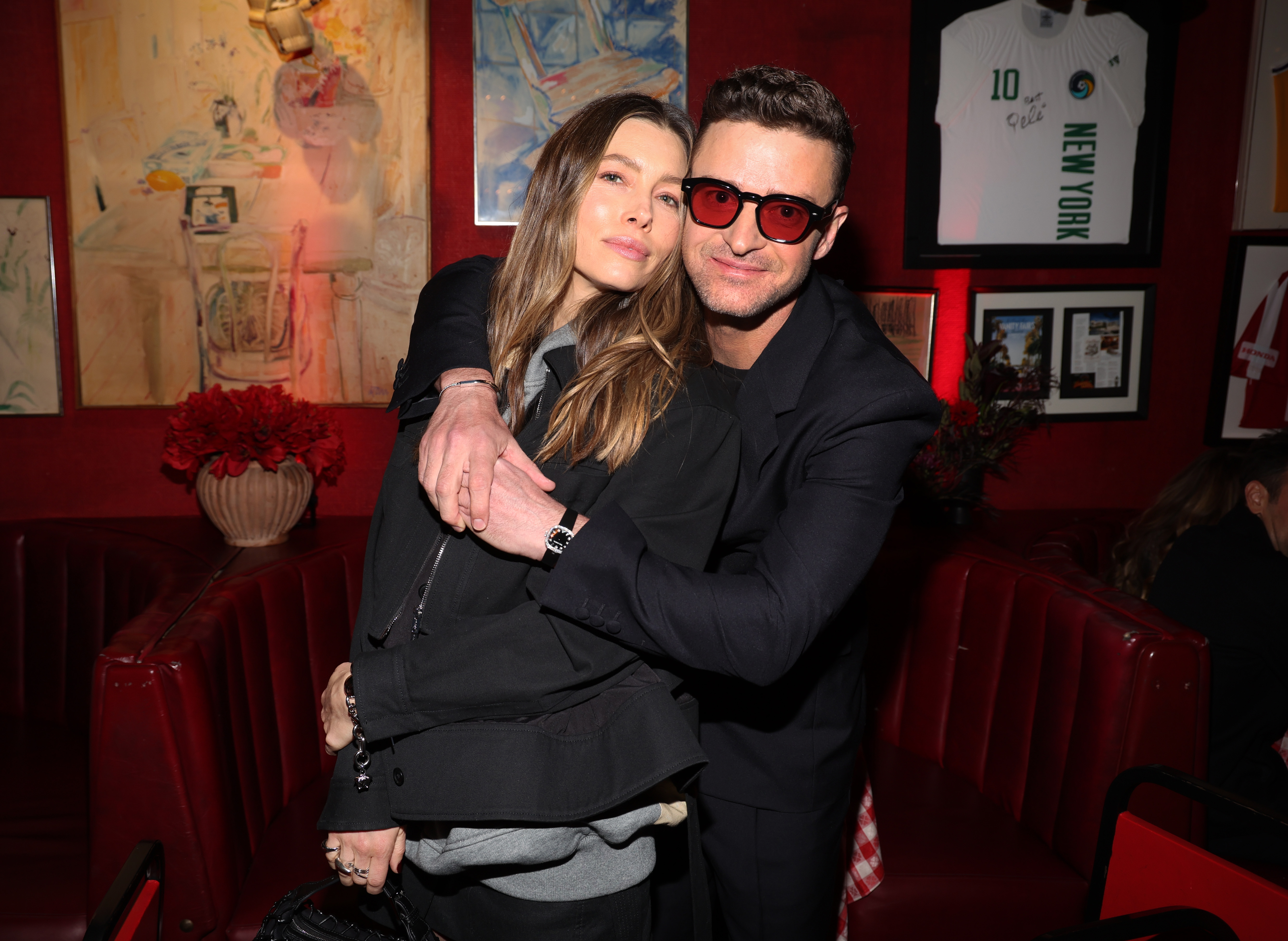 Jessica Biel and Justin Timberlake attend Justin Timberlake's 'EVERYTHING I THOUGHT IT WAS' Album Release Party