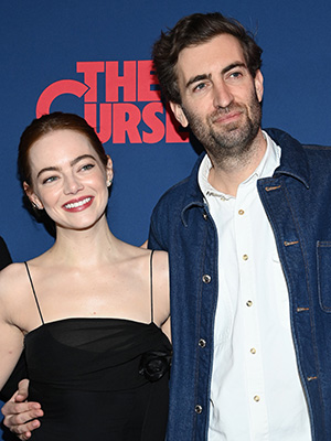 Emma Stone and Dave McCary at the finale premiere of 'The Curse'