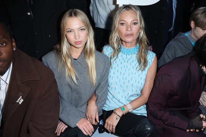 Lila Moss and Kate Moss at Paris Men’s Fashion Week