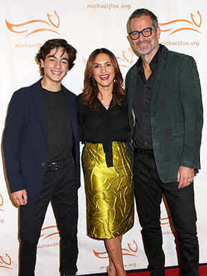 Mariska Hargitay with her son August and husband Peter