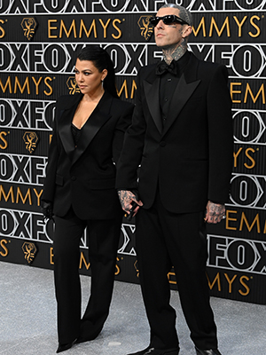 Kourtney Kardashian and Travis Barker
75th Primetime Emmy Awards, Arrivals, Los Angeles, California, USA - 15 Jan 2024