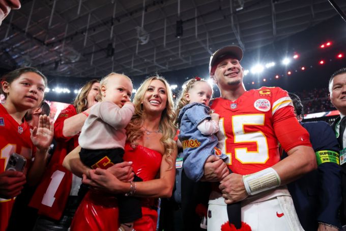 Patrick Mahomes Celebrates Super Bowl LVIII Win with His Family