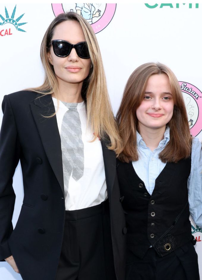 Angelina Jolie and Vivienne Jolie-Pitt At “Reefer Madness: The Musical” Opening Night