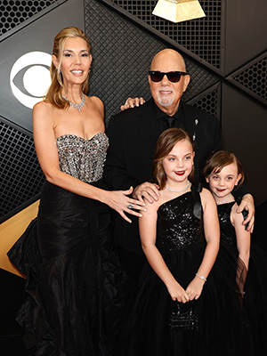 Alexis Roderick, Della Rose Joel, Billy Joel, and Remy Anne Joel at the 2024 Grammys