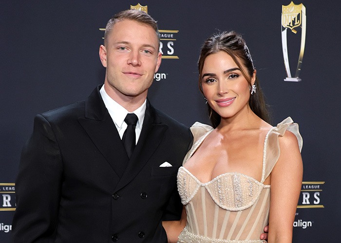 Christian McCaffrey and Olivia Culpo 