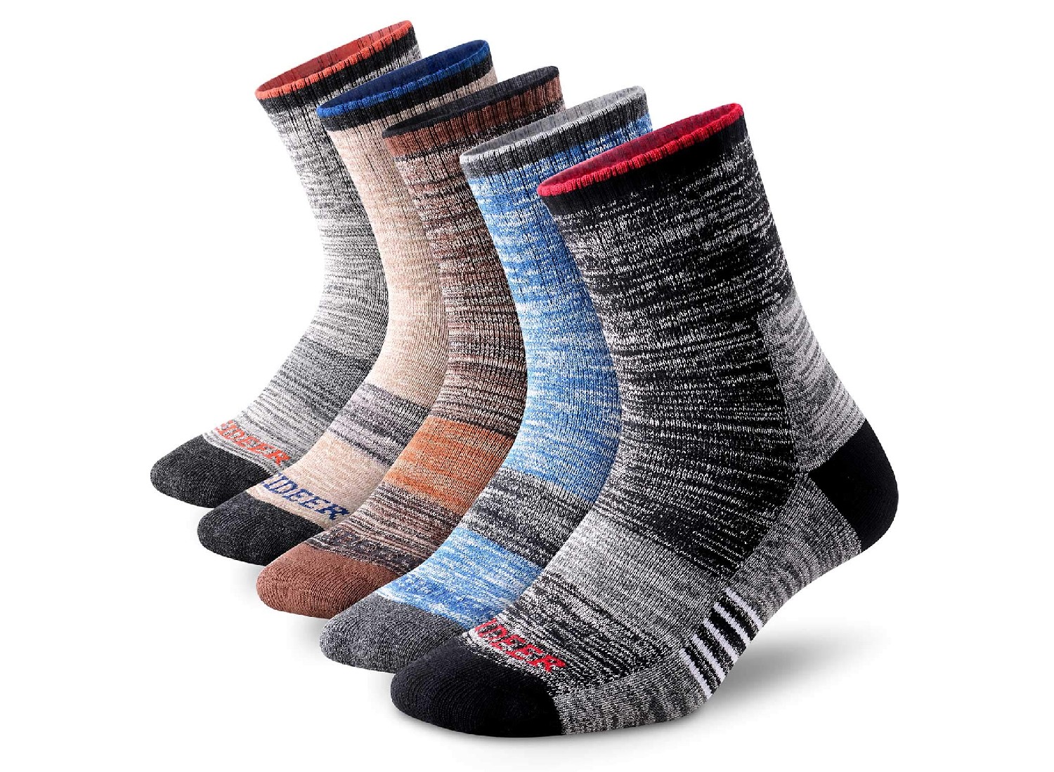 FEIDEER 5-Pack Men's Hiking Socks