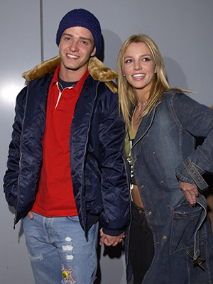 Justin Timberlake and Britney Spears holding hands