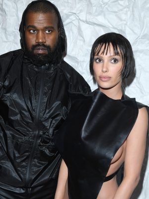 Kanye West and Bianca Censori at the Marni Fall/Winter 2024 Fashion Show